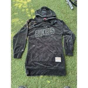 Mitchell & Ness Women's Houston Rockets Extra Long Velvet Feel Jacket Size Small